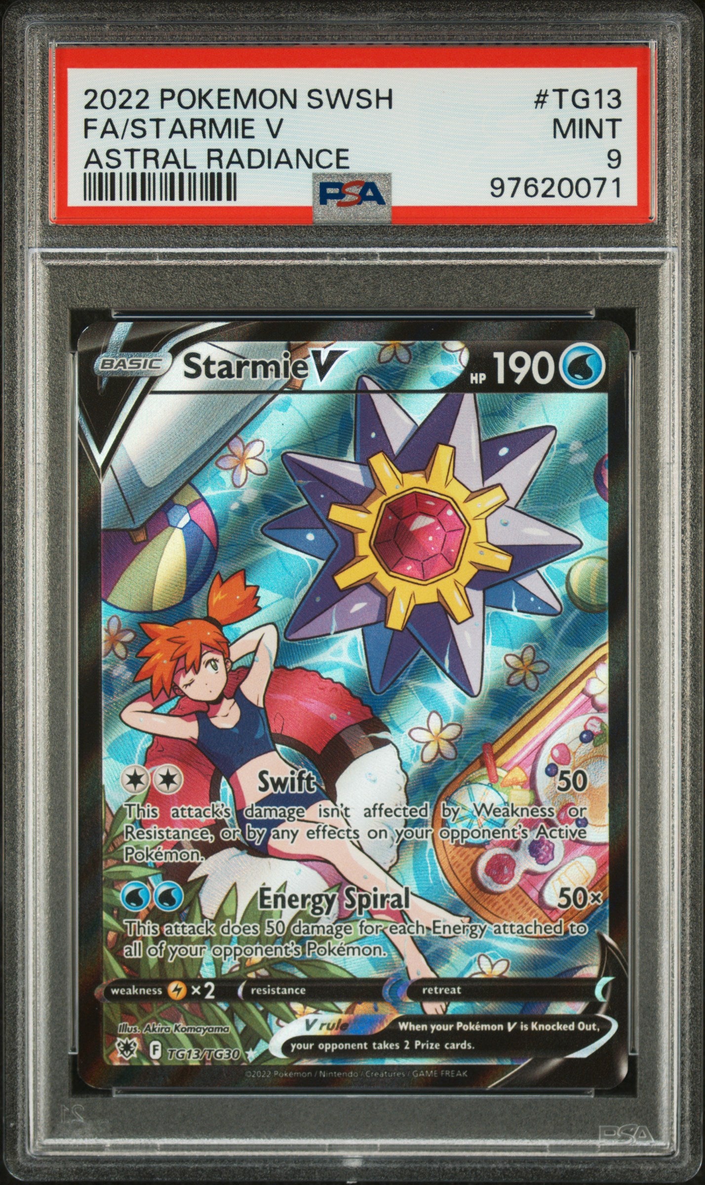2022 Pokemon Starmie V TG13/TG30 Astral Radiance PSA 9
