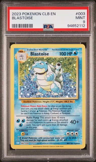 2023 Pokemon Clb-Trading Card Game Classic Blastoise & Suicune Ex Deck #003 Blastoise PSA 9