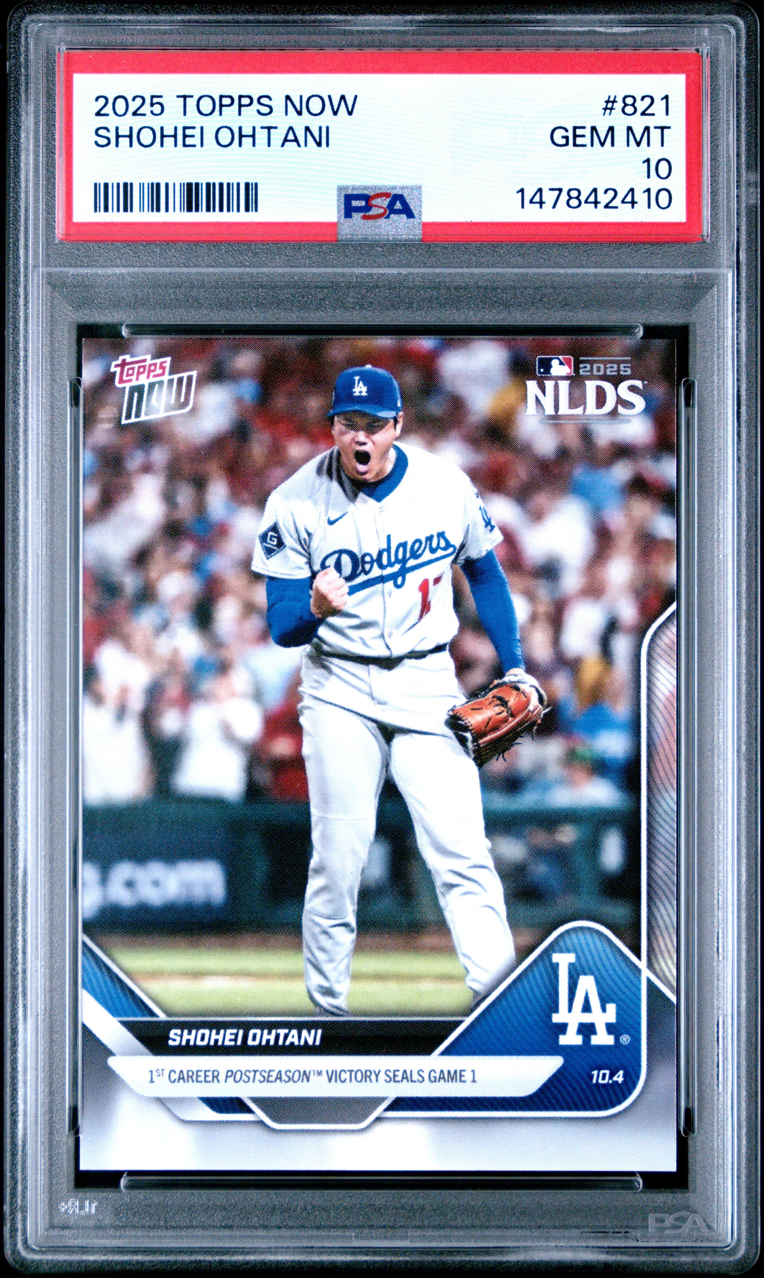 2025 Topps Shohei Ohtani 821 Topps Now PSA 10