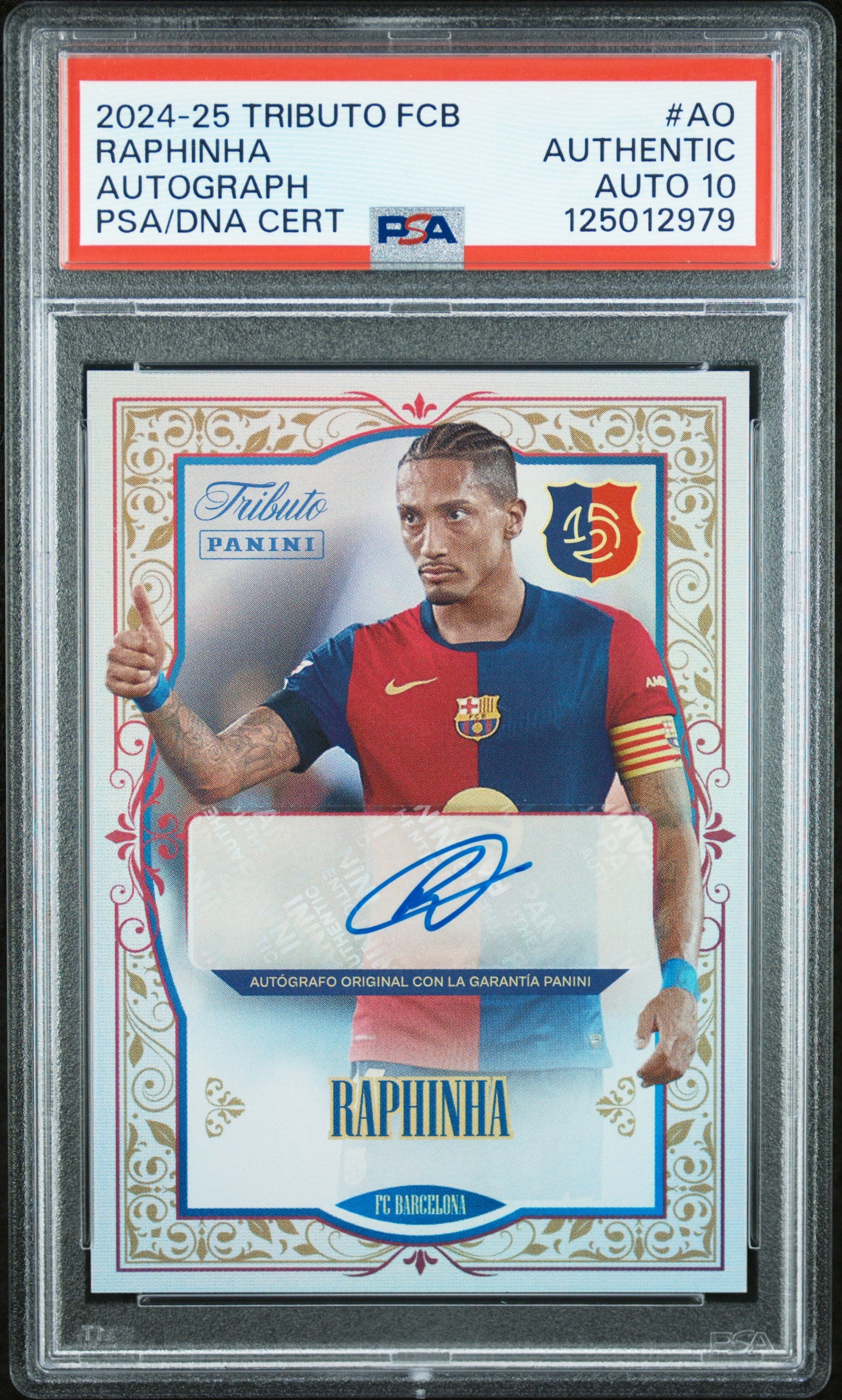 2024 Panini Raphinha Panini Tributo Fc Barcelona Autograph PSA PSA