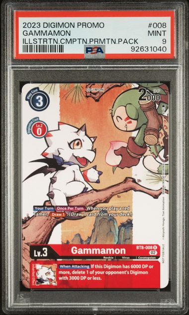 Digimon Card Game - Gammamon BT8-008 (Illustration Competition Promo Pack) - PSA 9 (MINT)