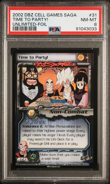 Dragon Ball Z Card Game (Score) - Time to Party! #31 (Unlimited Foil) - PSA 8 (NM-MINT)
