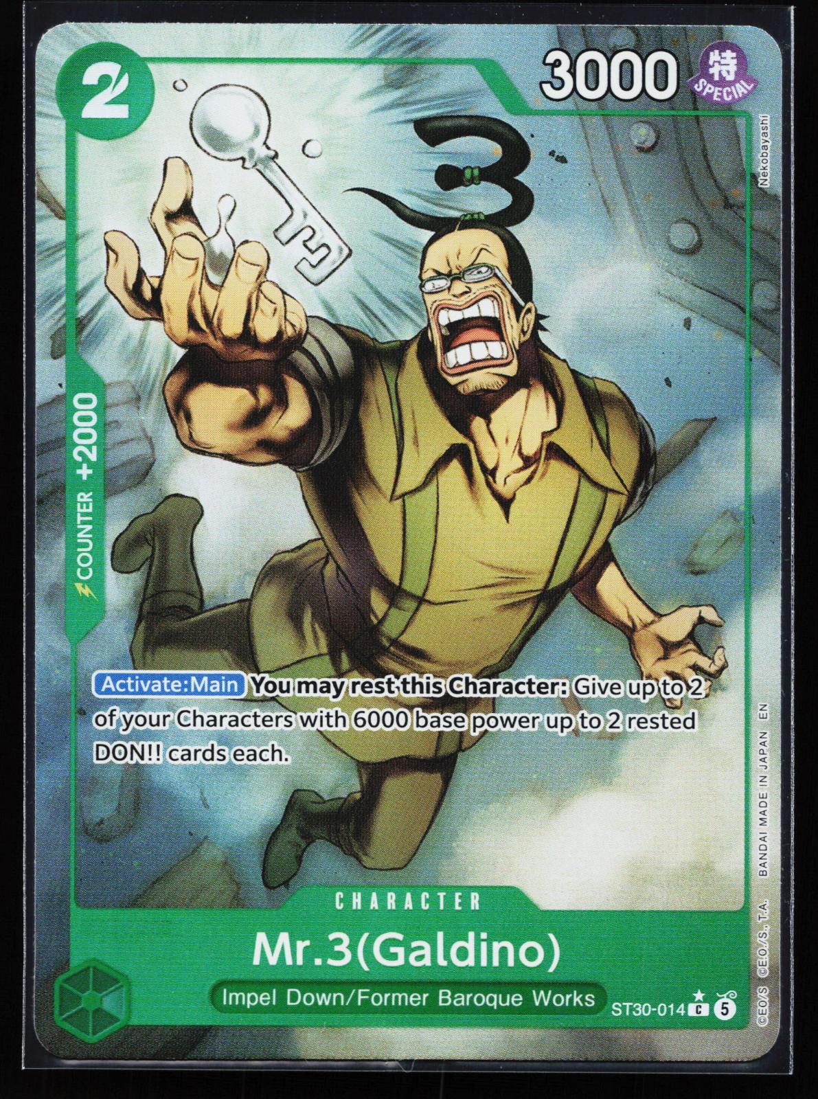 Starter Deck EX: Luffy & Ace ST30-014 Mr.3(Galdino) (Full Art) Common