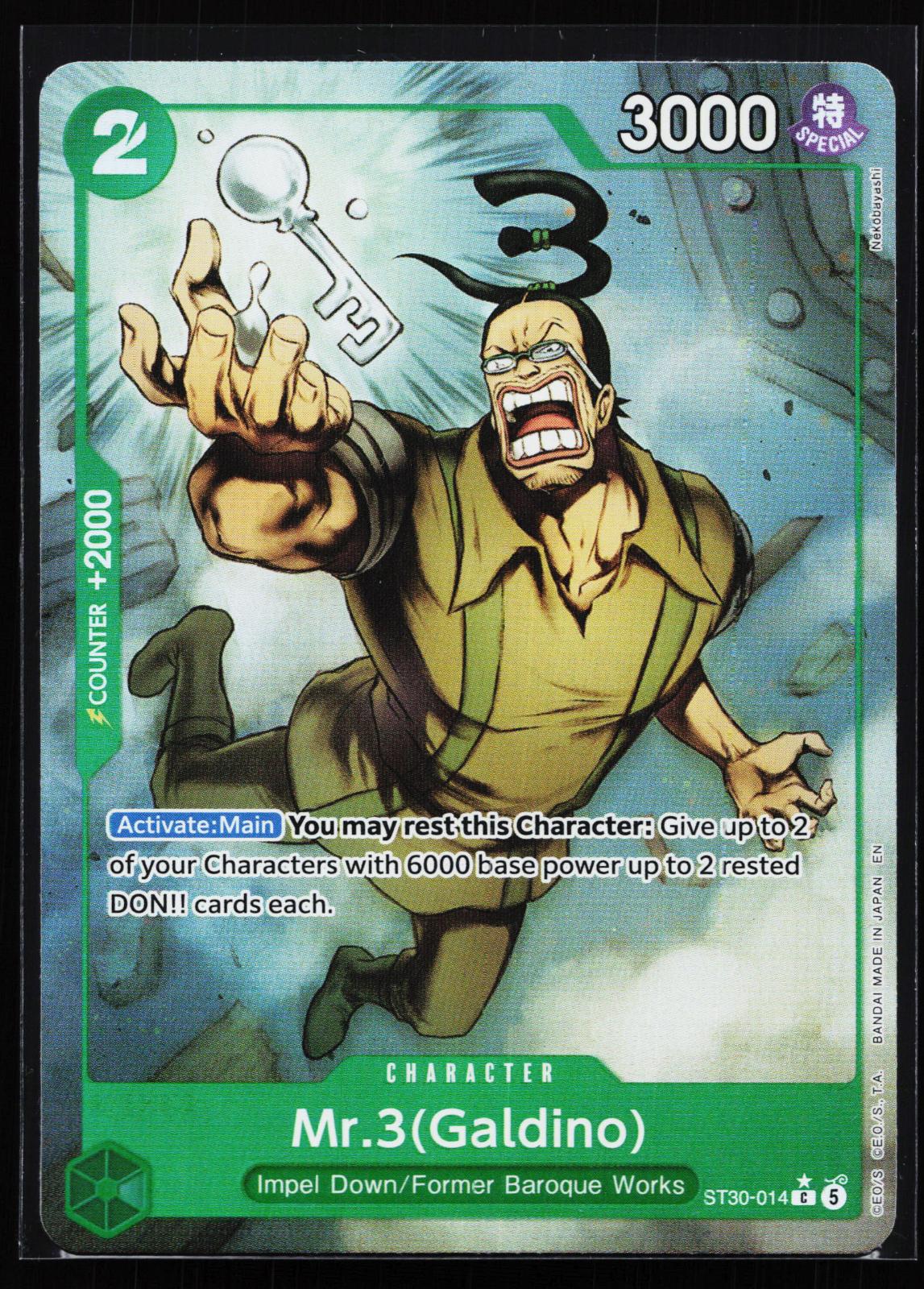 Starter Deck EX: Luffy & Ace ST30-014 Mr.3(Galdino) (Full Art) Common