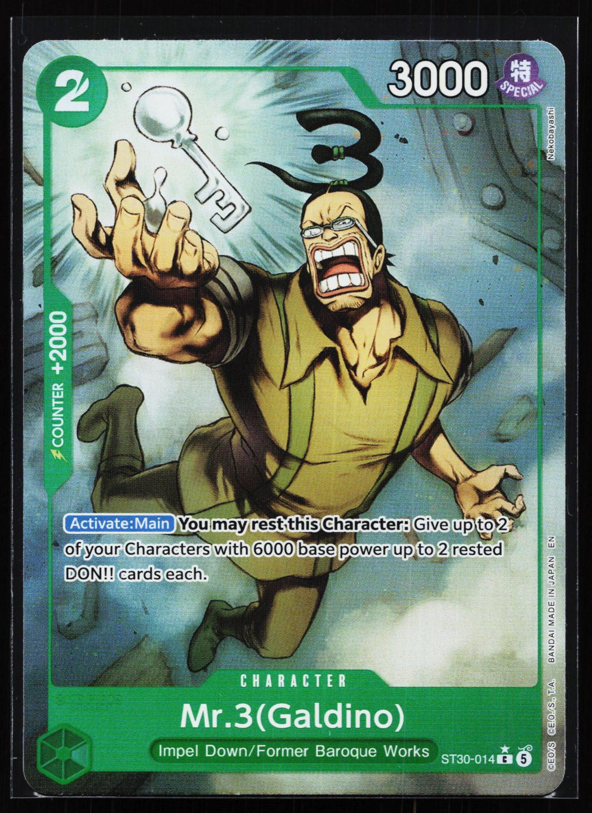 Starter Deck EX: Luffy & Ace ST30-014 Mr.3(Galdino) (Full Art) Common