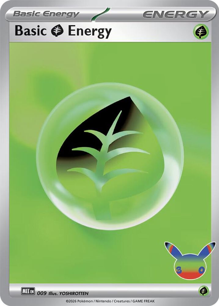 30th Celebration - 009 Basic Grass Energy (Holofoil)