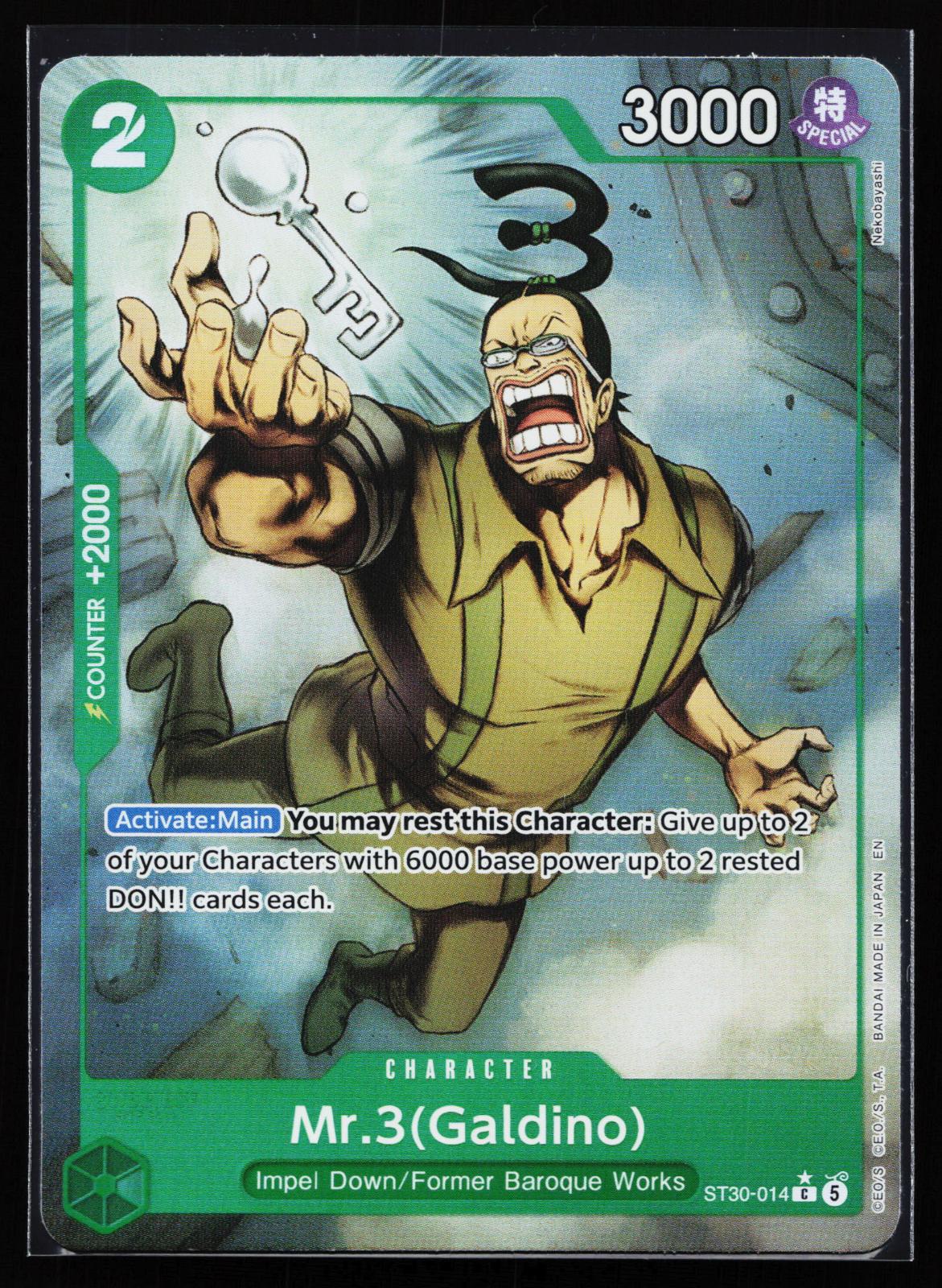 Starter Deck EX: Luffy & Ace ST30-014 Mr.3(Galdino) (Full Art) Common