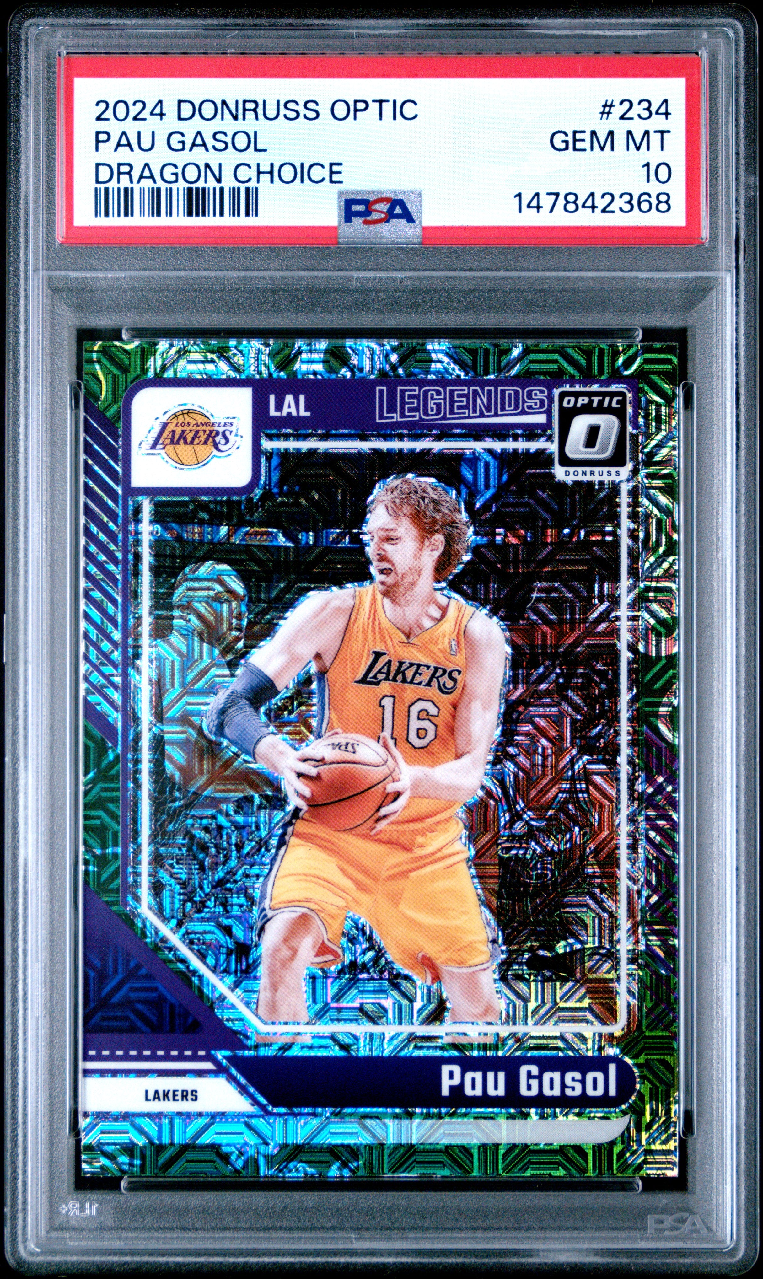 2024 PANINI DONRUSS OPTIC #234 PAU GASOL DRAGON CHOICE  PSA 10