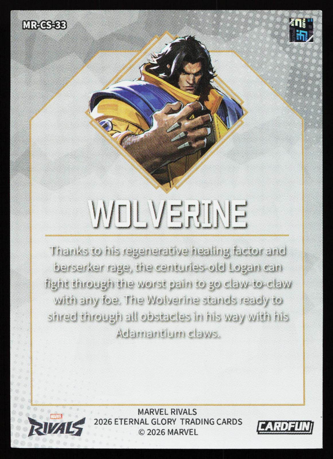 Cardfun Marvel Rivals - MR-CS-33 Wolverine back