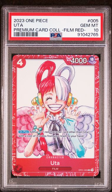 One Piece Card Game - Uta OP01-005  (-FILM RED- Premium Card Collection) - PSA 10 (GEM-MINT)