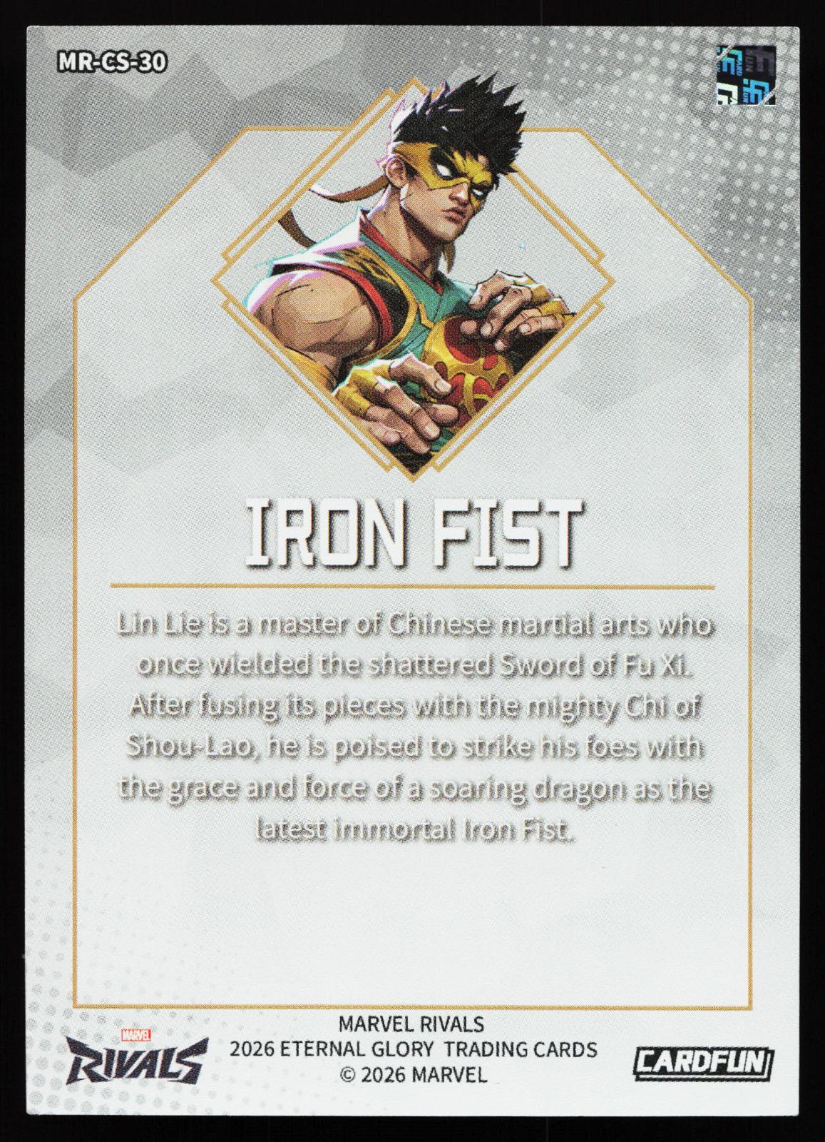Cardfun Marvel Rivals - MR-CS-30 Iron Fist back
