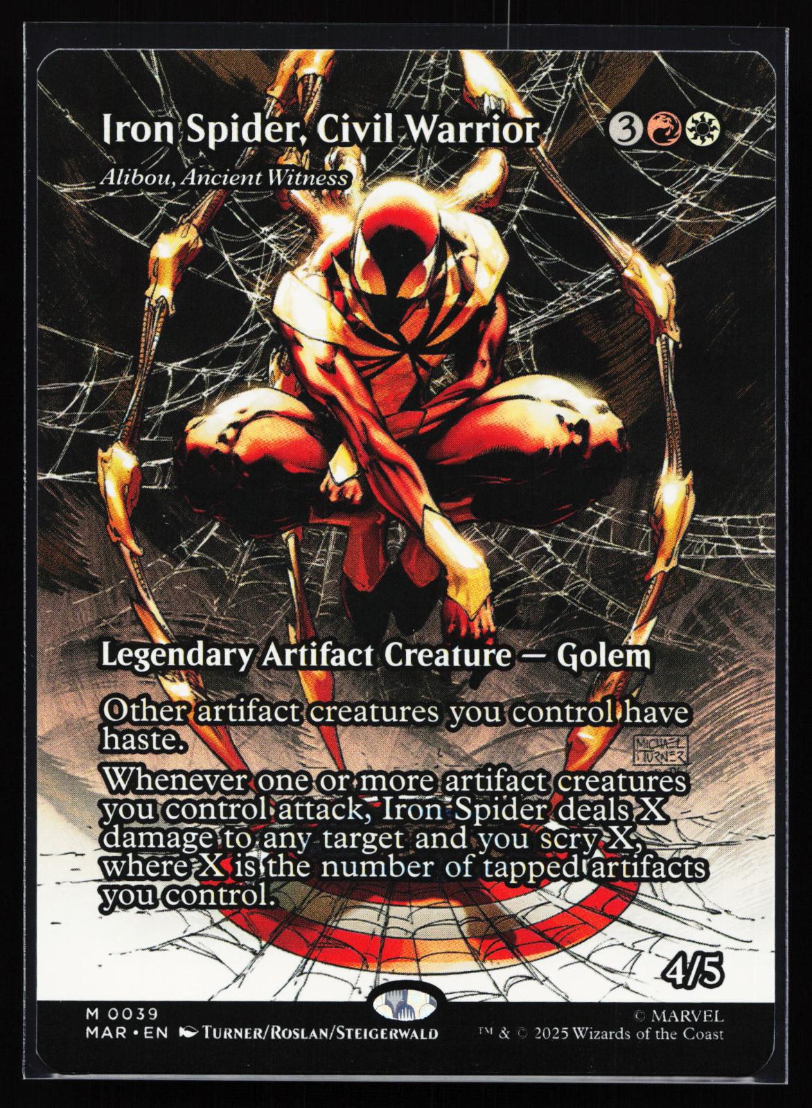 Marvel Universe Eternal-Legal 39 Iron Spider, Civil Warrior - Alibou, Ancient Witness (Borderless)