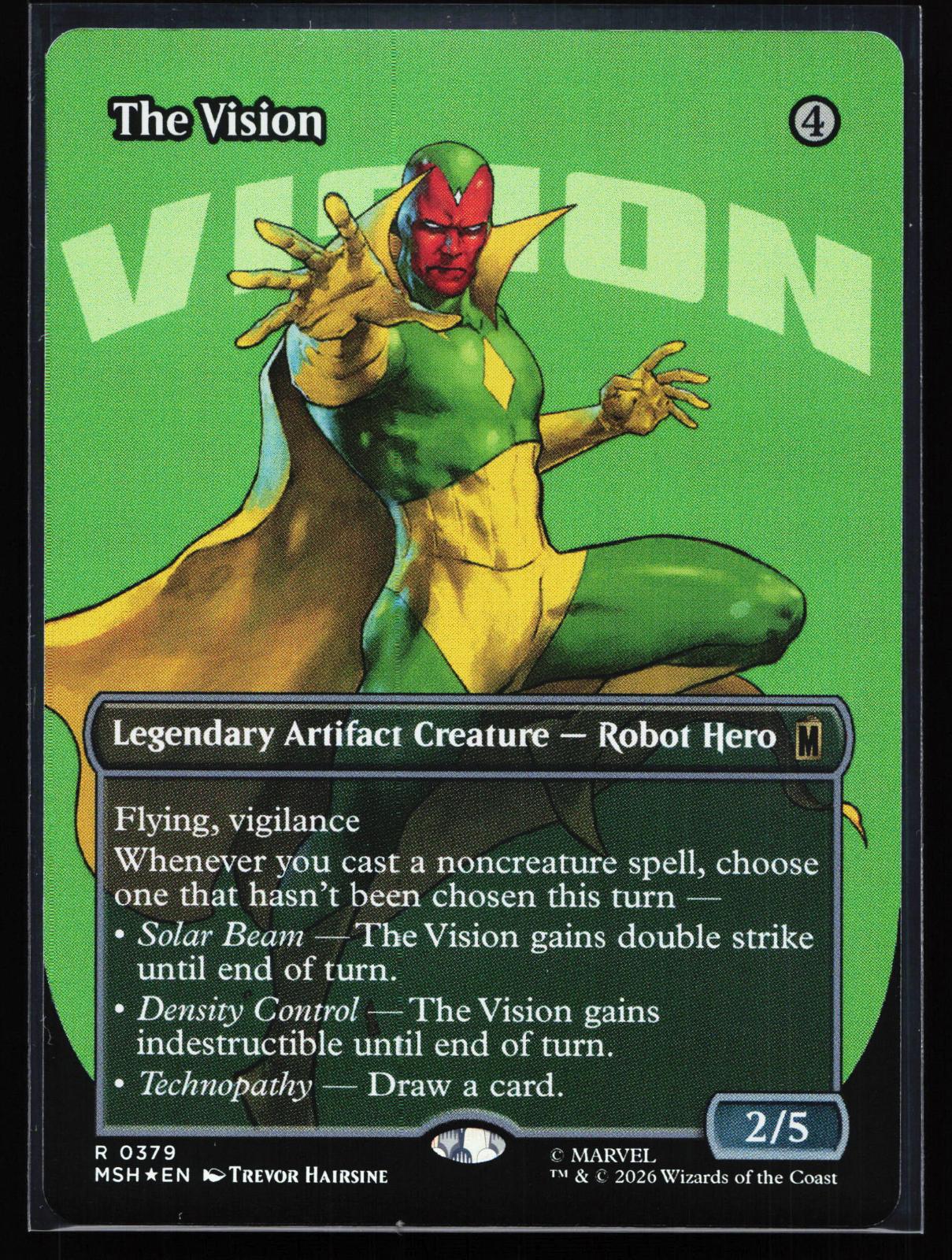 Marvel Super Heroes 379 The Vision (Borderless) Rare