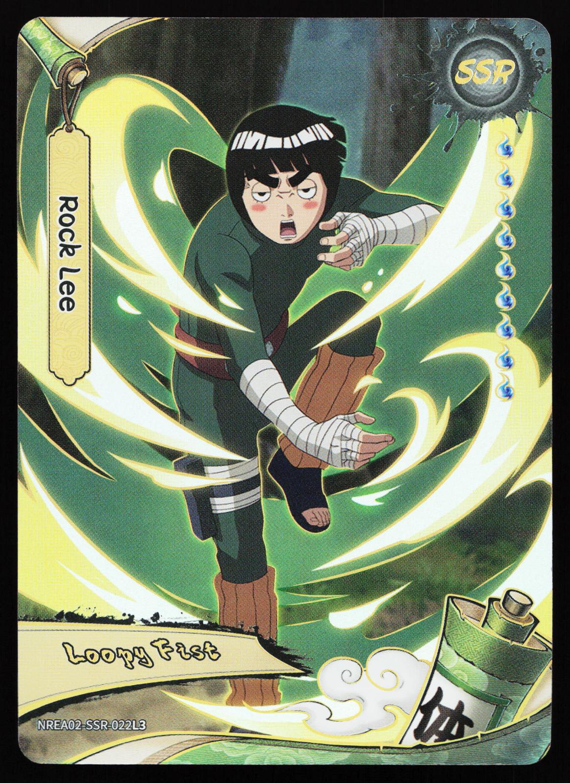 Naruto Kayou Earth Scrolls Series 2 Rock Lee NREA02-SSR-022L3 Super Secret Rare