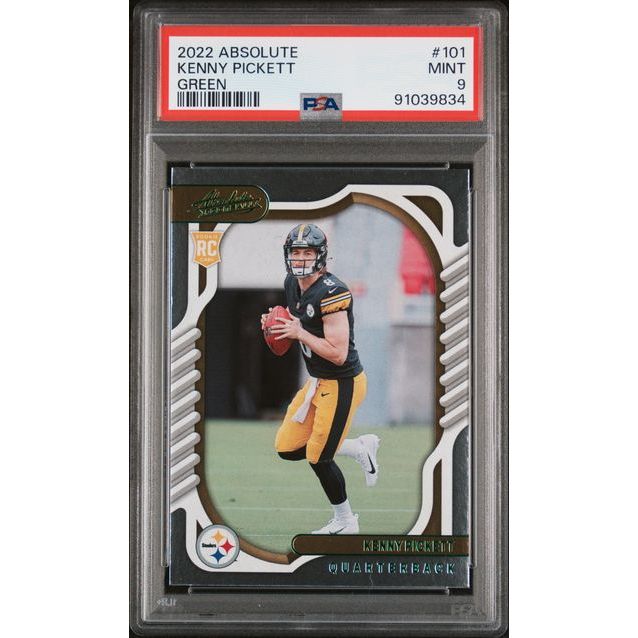 2022 NFL Absolute Football – Kenny Pickett No.101 Rookie Card (Green) – PSA 9 (MINT)