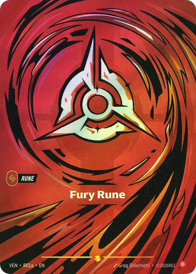 Riftbound - Vendetta - R01a Fury Rune (R01a) Showcase