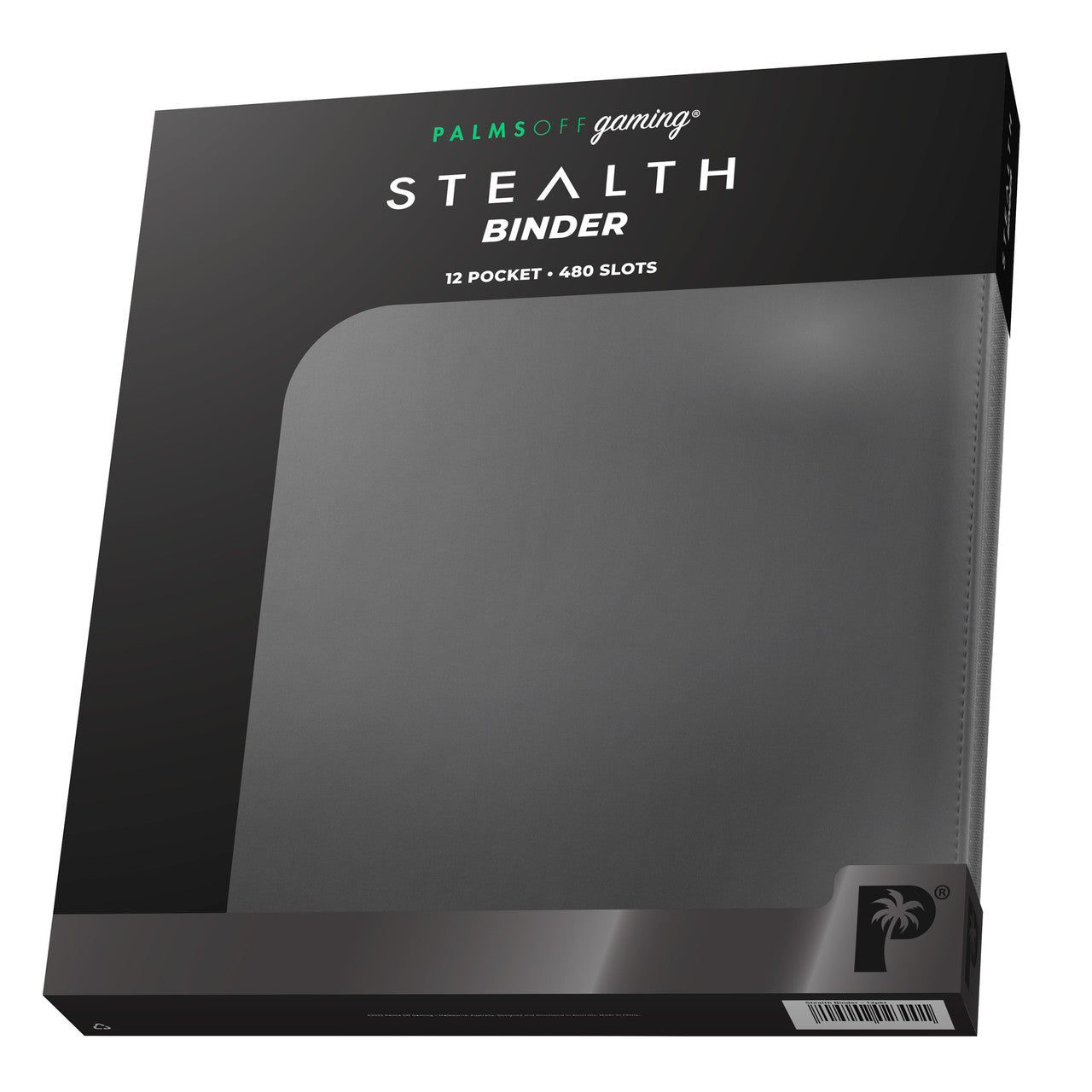 Palms Off Gaming STEALTH 12 Pocket Zip Trading Card Binder - Black