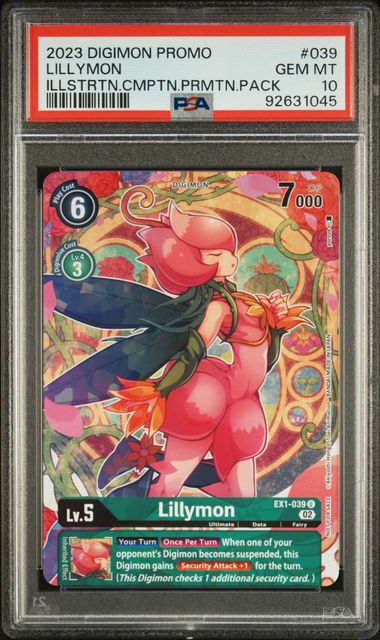 Digimon Card Game - Lillymon EX1-039 (Illustration Competition Promo Pack) - PSA 10 (GEM MINT)