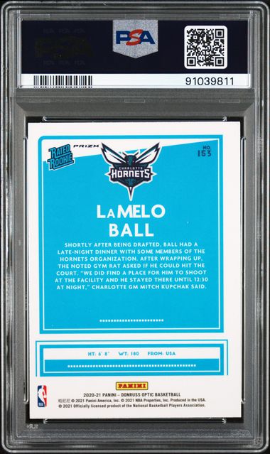 2020 NBA Optic – LaMelo Ball No.153 (Target Box Set) – PSA 9 (MINT)