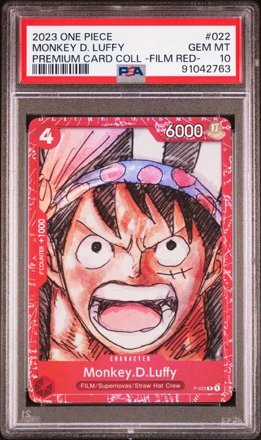 One Piece Card Game - Monkey D. Luffy P-022 (-FILM RED- Premium Card Collection) - PSA 10 (GEM-MINT)
