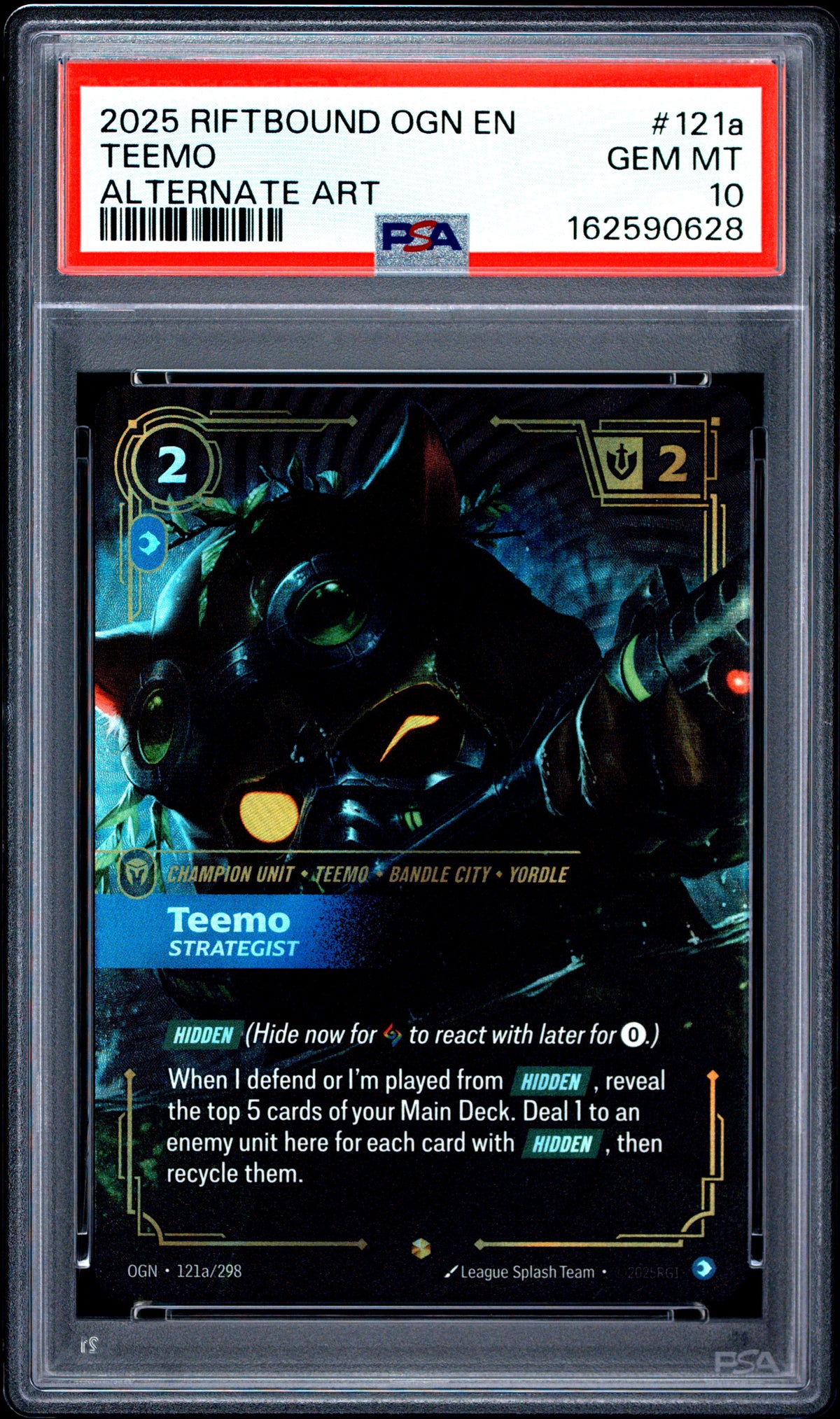 2025 Unknown Teemo - Strategist 121A Alternate Art PSA 10
