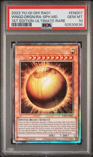 Yu-Gi-Oh! - Winged Dragon of Ra Sphere Mode - Ultimate Rare (Rarity Collection) - PSA 10 (GEM MINT)